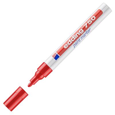 Edding 750 Tam Örtücü Boya Kalemi Yuvarlak Uç  2-4 mm Kırmızı