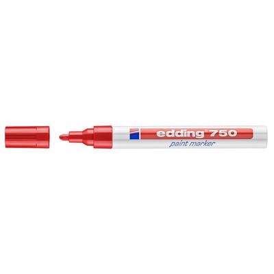 Edding 750 Tam Örtücü Boya Kalemi Yuvarlak Uç  2-4 mm Kırmızı