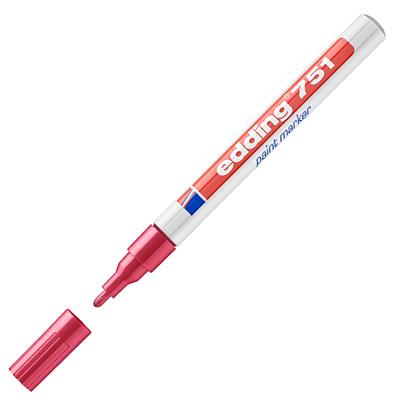 Edding 751 Tam Örtücü Boya Kalemi Yuvarlak Uç  1-2 mm Kırmızı