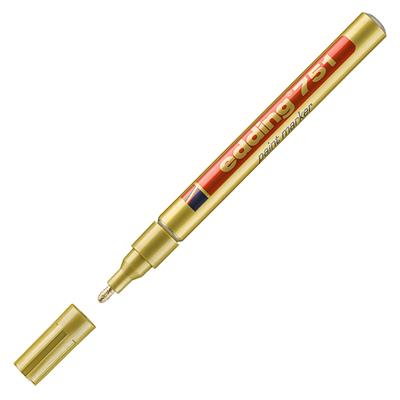 Edding 751 Tam Örtücü Boya Kalemi Yuvarlak Uç  1-2 mm Altın