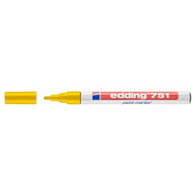 Edding 751 Tam Örtücü Boya Kalemi Yuvarlak Uç   1-2 mm Sarı