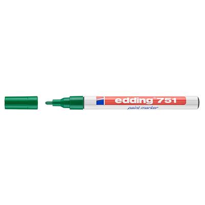 Edding 751 Tam Örtücü Boya Kalemi Yuvarlak Uç  1-2 mm Yeşil