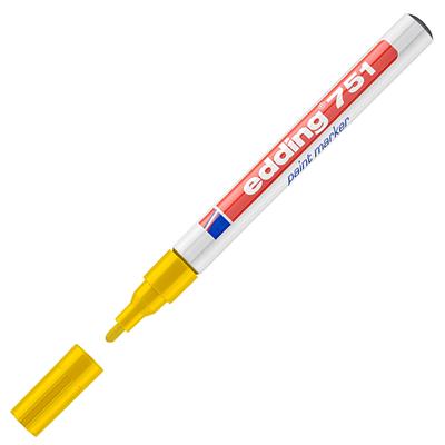Edding 751 Tam Örtücü Boya Kalemi Yuvarlak Uç   1-2 mm Sarı
