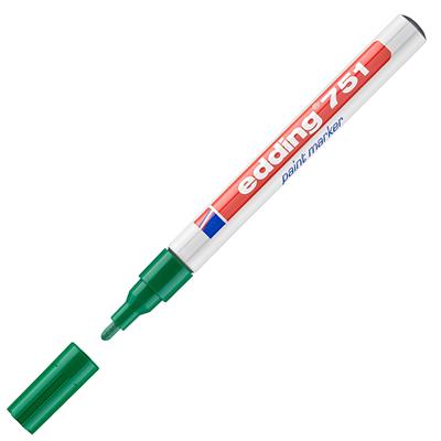 Edding 751 Tam Örtücü Boya Kalemi Yuvarlak Uç  1-2 mm Yeşil