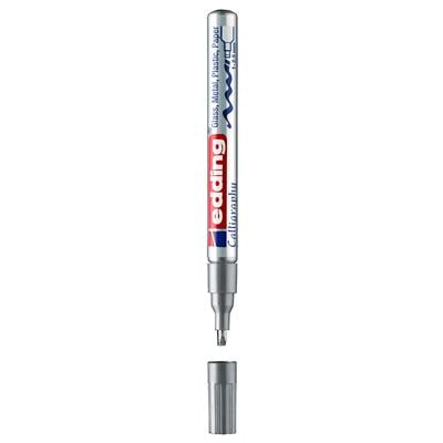 Edding 753 Kaligrafik Hobi Sanat Kalemi, 1-2.5 mm  Uç, Gümüş