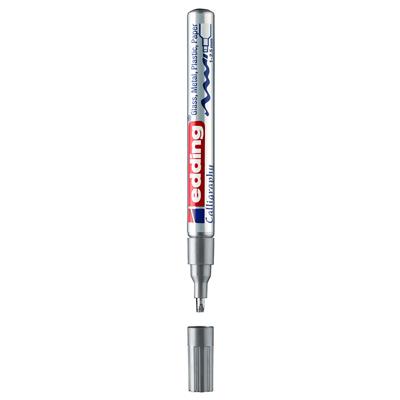 Edding 753 Kaligrafik Hobi Sanat Kalemi, 1-2.5 mm  Uç, Gümüş