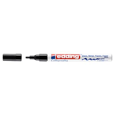Edding 753 Kaligrafik Hobi Sanat Kalemi, 1-2.5 mm  Uç, Siyah