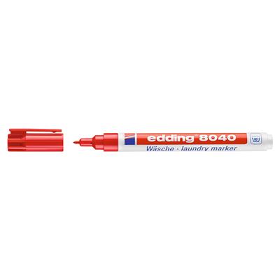 Edding 8040 Çamaşır Kalemi Yuvarlak Uç 1 mm Kırmız