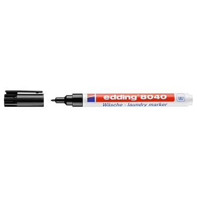 Edding 8040 Çamaşır Kalemi Yuvarlak Uç 1 mm Siyah