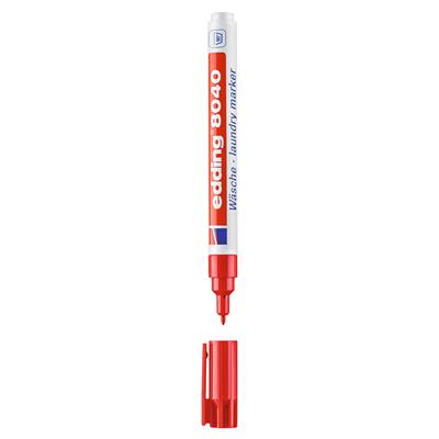 Edding 8040 Çamaşır Kalemi Yuvarlak Uç 1 mm Kırmız