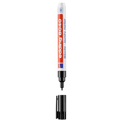 Edding 8040 Çamaşır Kalemi Yuvarlak Uç 1 mm Siyah
