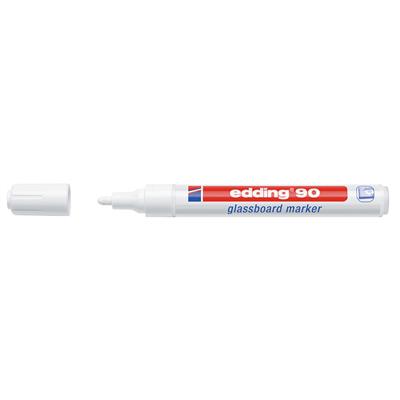 Edding 90 Cam Yazı Tahtası Kalemi Yuvarlak Uç 2-3 mm Beyaz