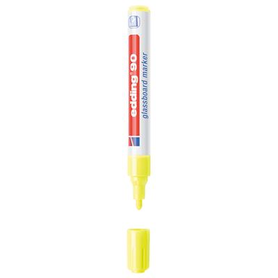 Edding 90 Cam Yazı Tahtası Kalemi Yuvarlak Uç  2-3 mm Sarı
