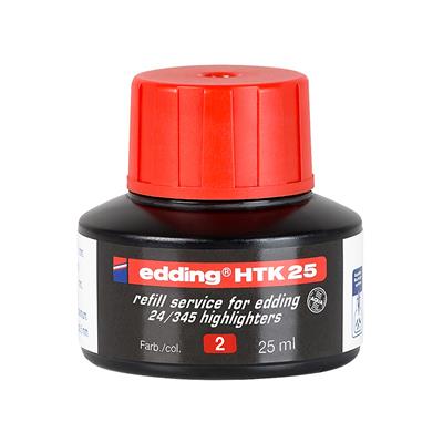 Edding Htk 25 Fosforlu Kalem Yedek Mürekkebi Krmz