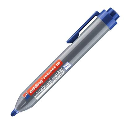 Edding Retract 12 Beyaz Yazı Tahtası Kalemi Yuvarlak Uç 1.5-3 mm Mavi