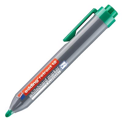 Edding Retract 12 Beyaz Yazı Tahtası Kalemi Yuvarlak Uç 1.5-3 mm Yeşil