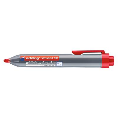 Edding Retract 12 Beyaz Yazı Tahtası Kalemi Yuvarlak Uç 1.5-3 mm Kırmızı