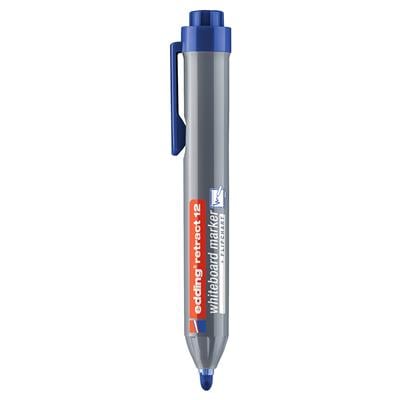 Edding Retract 12 Beyaz Yazı Tahtası Kalemi Yuvarlak Uç 1.5-3 mm Mavi
