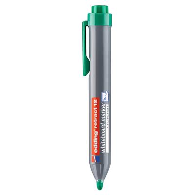 Edding Retract 12 Beyaz Yazı Tahtası Kalemi Yuvarlak Uç 1.5-3 mm Yeşil