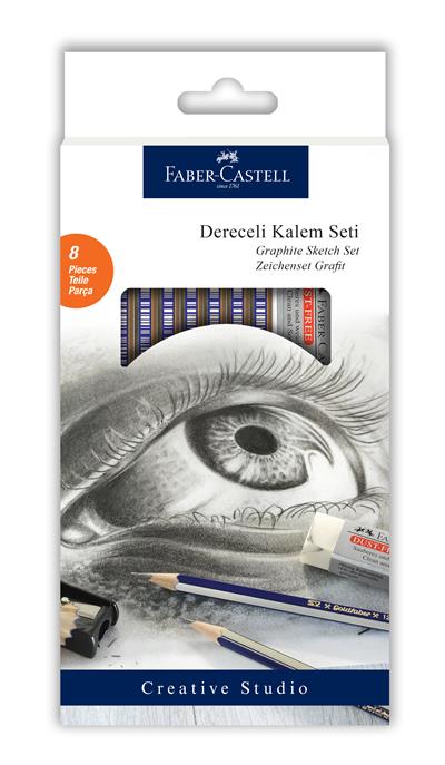 Faber Castel Creative Studio Sketch Dereceli Çizim  Kalemi, 8li