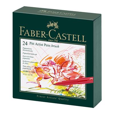 Faber Castel Pitt Artist Studio Box Fırça Uçlu  Çizim Kalemi, 24lü