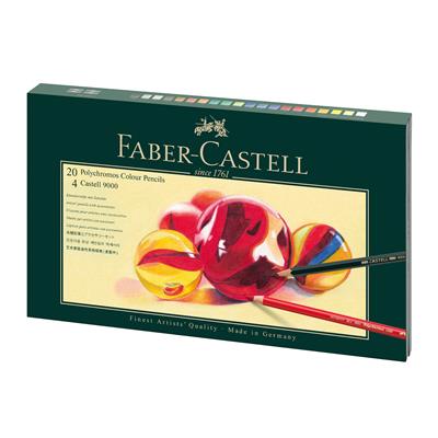 Faber Castel Polychromos Kuru Boya Kalemi - Castel  9000 Hediye Hediye Seti, 20+4