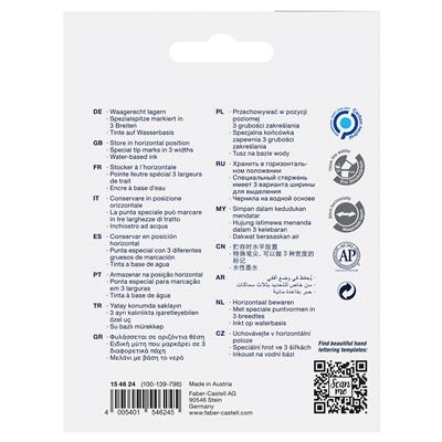 Faber Castel Yeni Textliner 46 Metalik Fosforlu  Kalem, 4lü