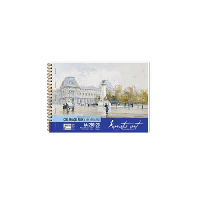 Keskin Color Karatis Art Spiralli Çizim Blok 200Gr A4 20 Yaprak