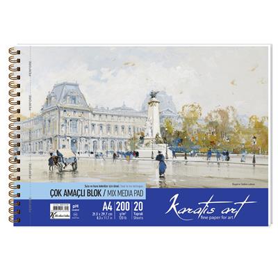 Keskin Color Karatis Art Spiralli Çizim Blok 200Gr A4 20 Yaprak