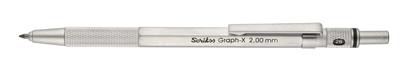 Scrikss Graph-x Versatil (Uçlu) Kalem Nikel Kaplama Metal Gövde Metal Klips Şeffaf Kutu 2.0 mm