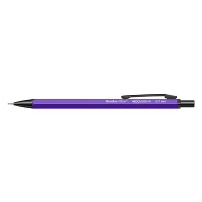 Scrikss Hexagon-r Metalik Versatil (Uçlu) Kalem Metal Gövde Siyah Metal Klips 0.7 mm Uç Mor