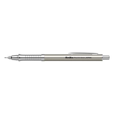 Scrikss Pro-s Versatil (Uçlu) Kalem Lake Gövde Krom Kaplama Klips Şeffaf Kutu 0.5 mm Uç Gümüş