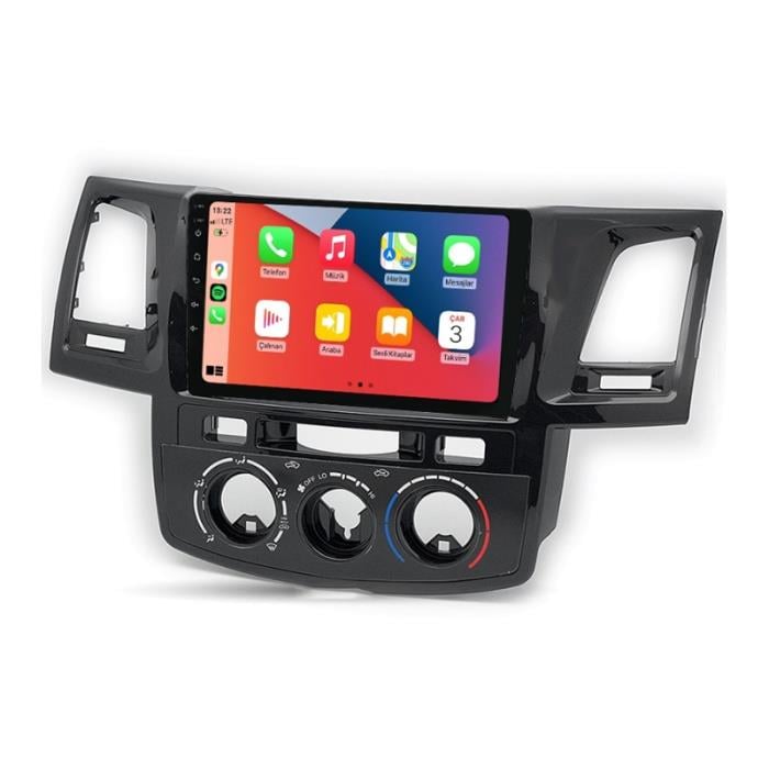 Toyota Hilux Analog Klima Android 13 Multimedya Sistemi 2008-2015 MODEL (Ultra HD Geri görüş Kameralı)