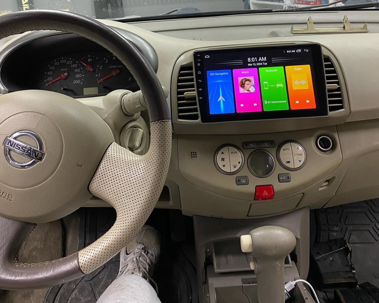 Nissan Micra Android 13 Multimedya Sistemi 2002-2010 MODEL (Ultra HD Geri görüş Kameralı) 