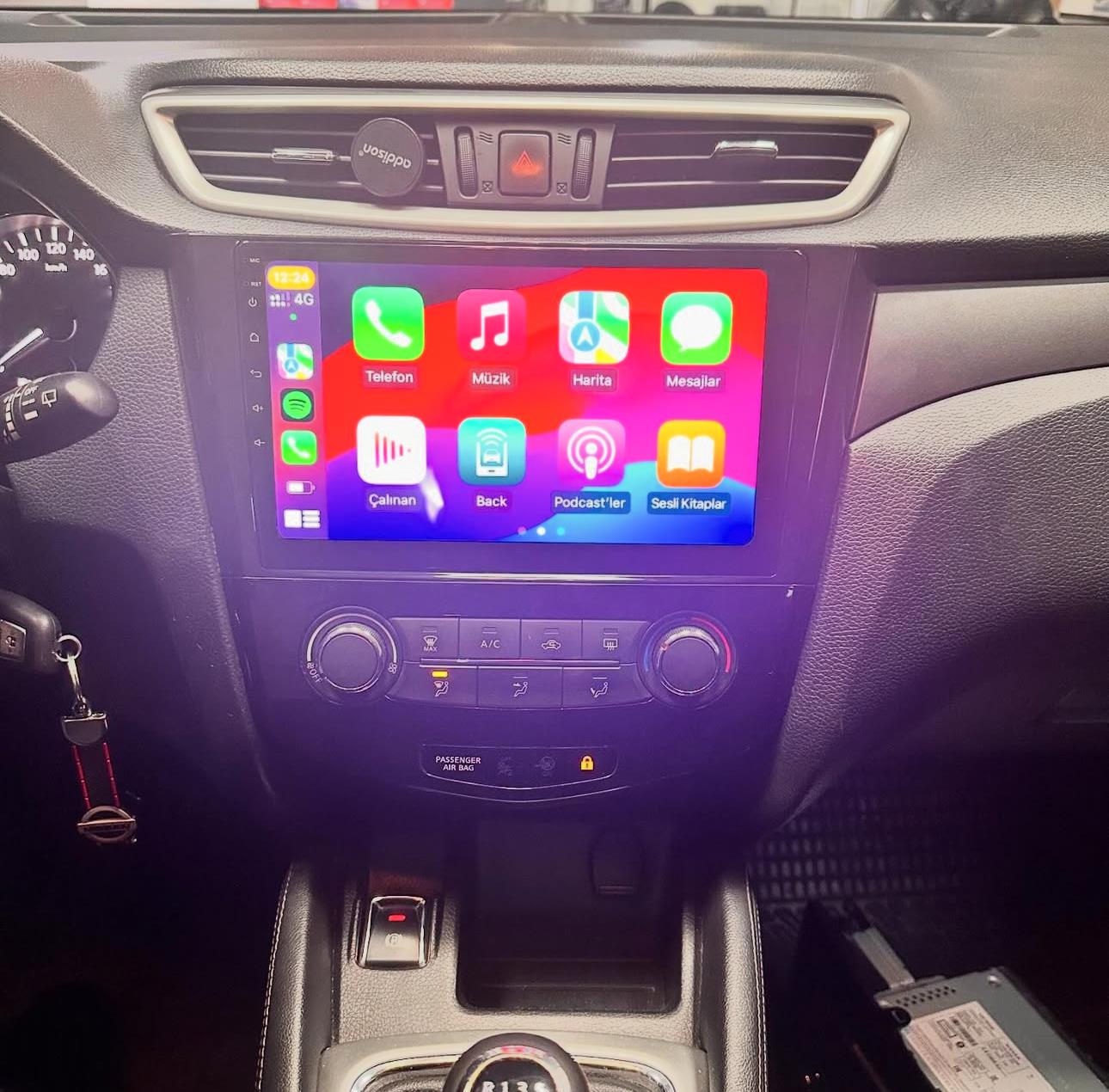 Nissan Qashqai Android 13 Multimedya Sistemi 2014-2021 MODEL ANALOG KLİMA (Ultra HD Geri görüş Kameralı) 