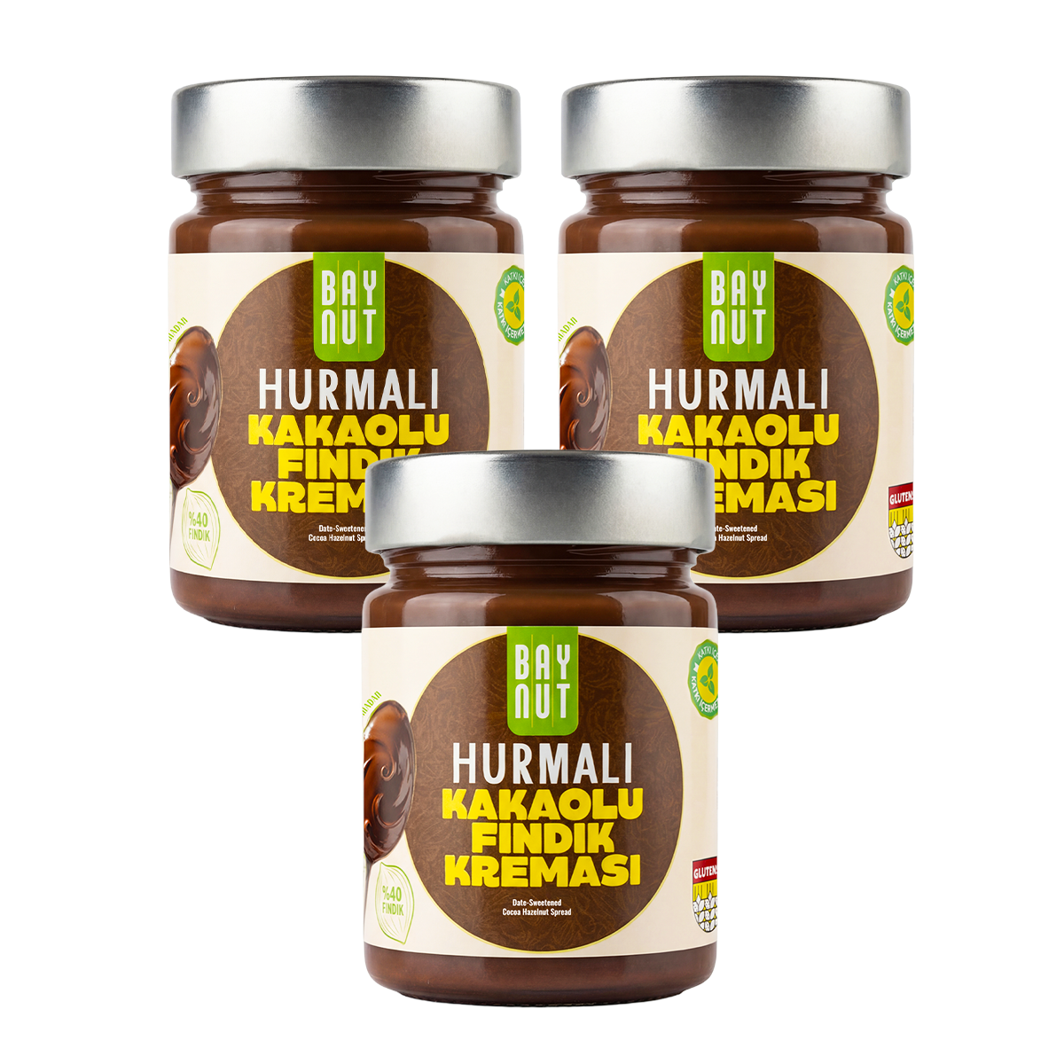BayNut Hurmalı Kakaolu Fındık Kreması 300g X 3 Adet