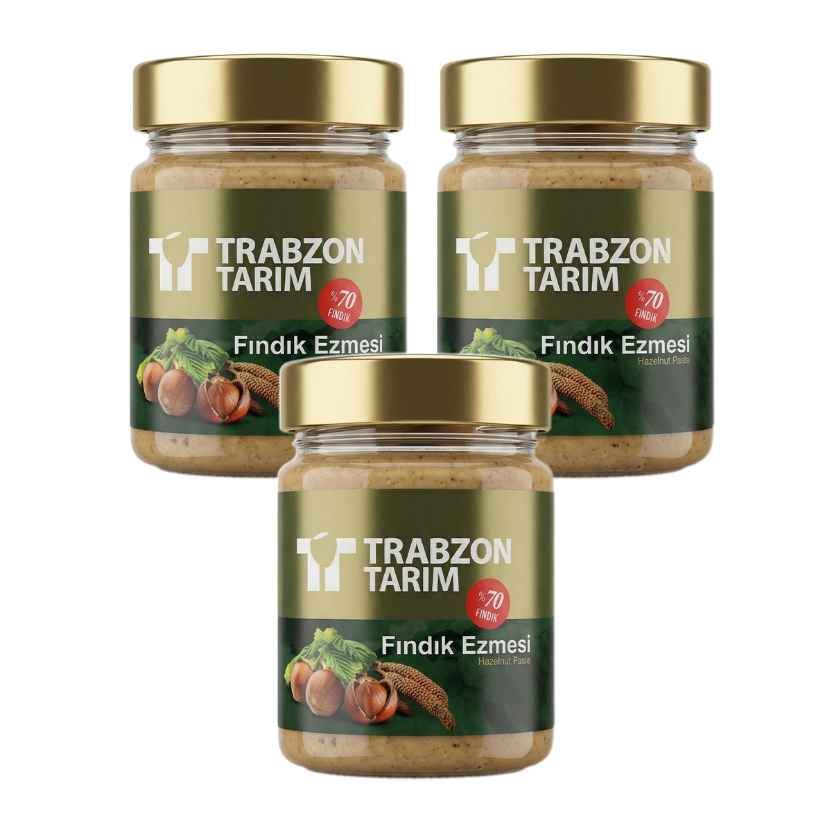Trabzon Tarım %70 Fındık Ezmesi  300g x 3 Adet