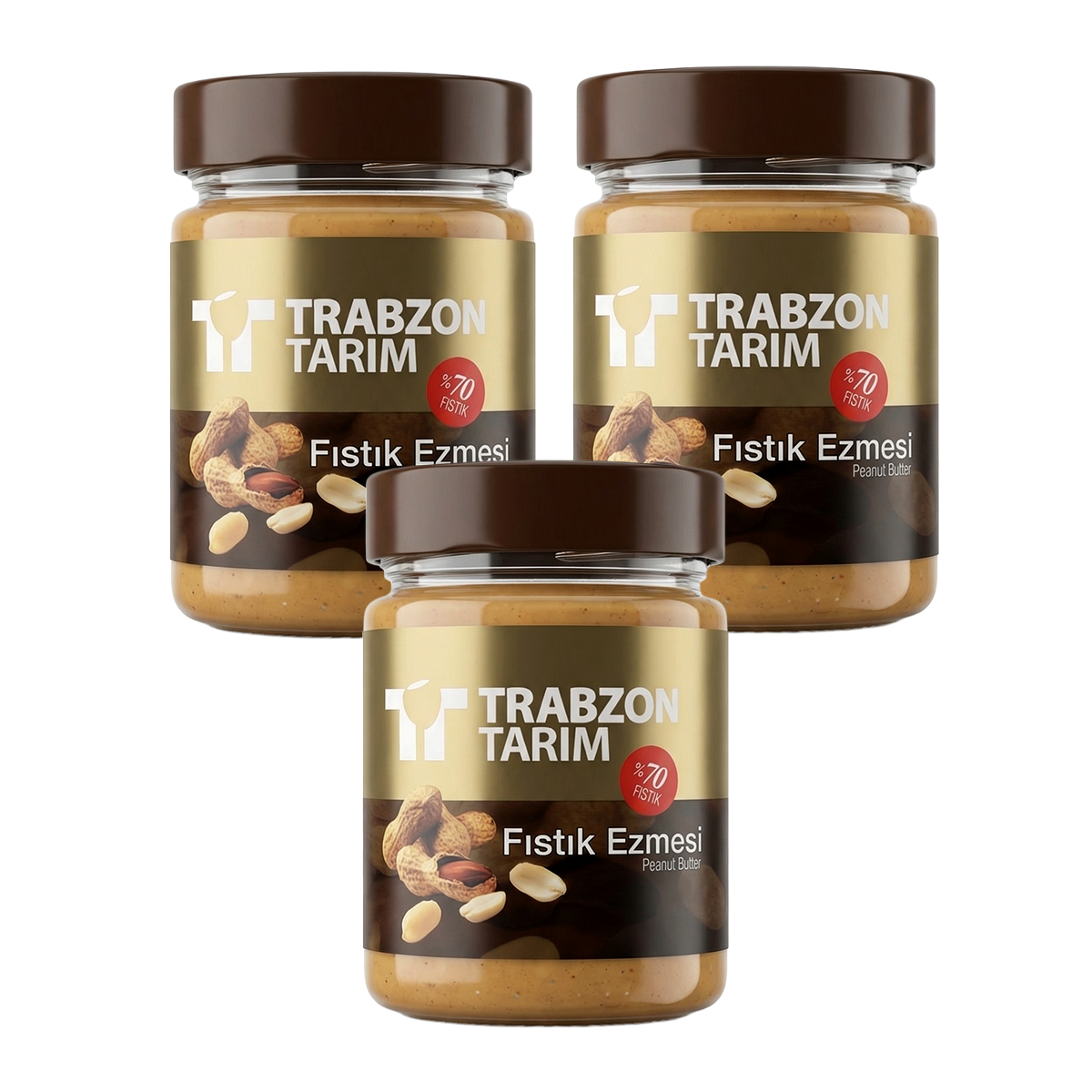 Trabzon Tarım %70 Fıstık Ezmesi  300g x 3 Adet