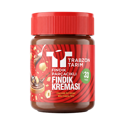 Trabzon Tarım Fındık Parçacıklı Fındık Kreması (%33 Fındık)  320g
