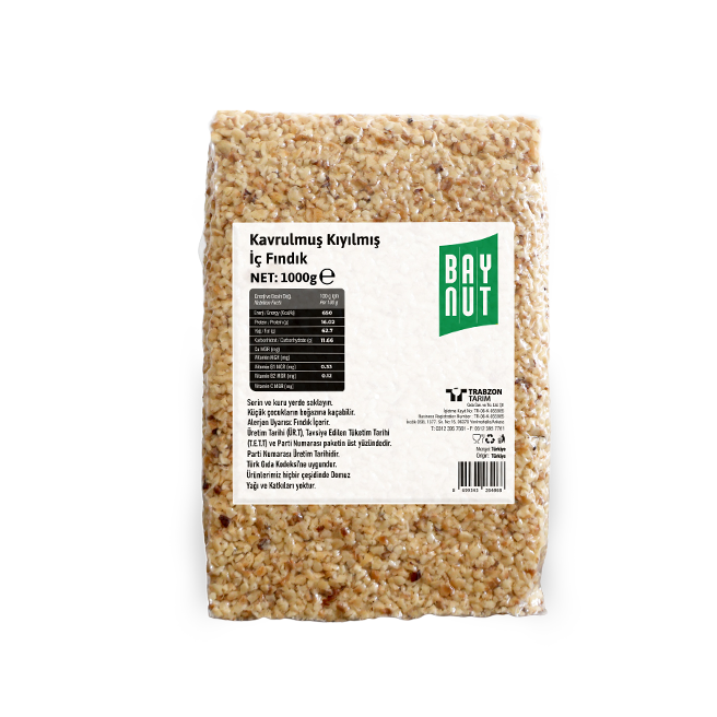 BayNut Kavrulmuş Kıyılmış İç Fındık 1000g
