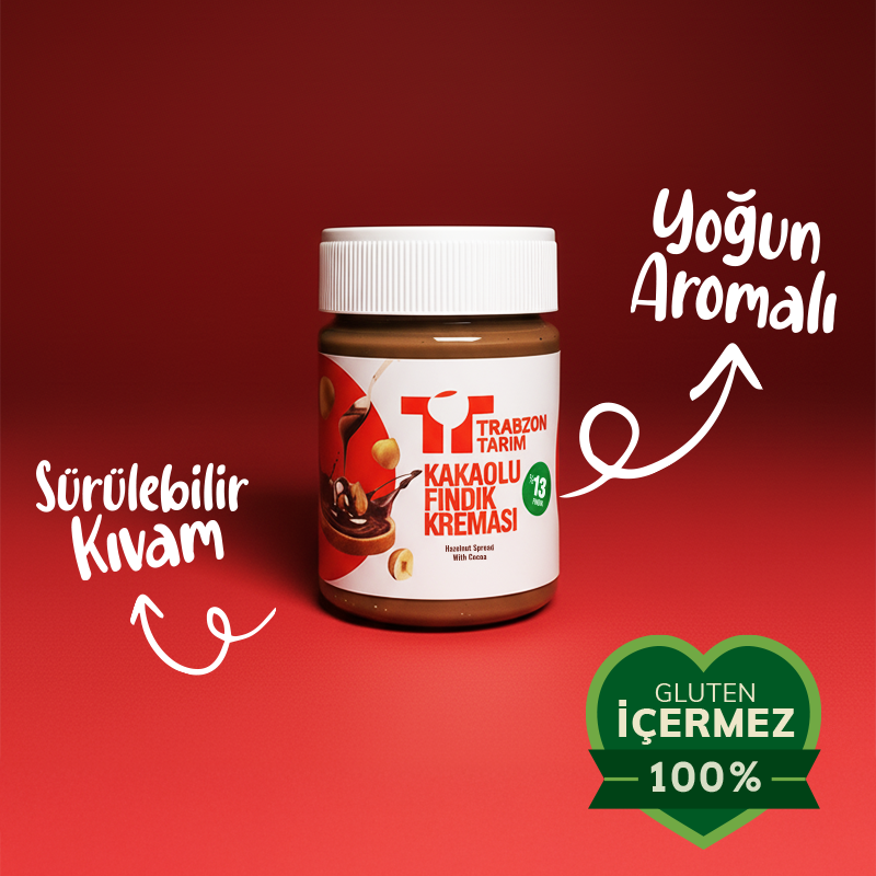 Trabzon Tarım Kakaolu Fındık Kreması (%13 Fındık)  320g