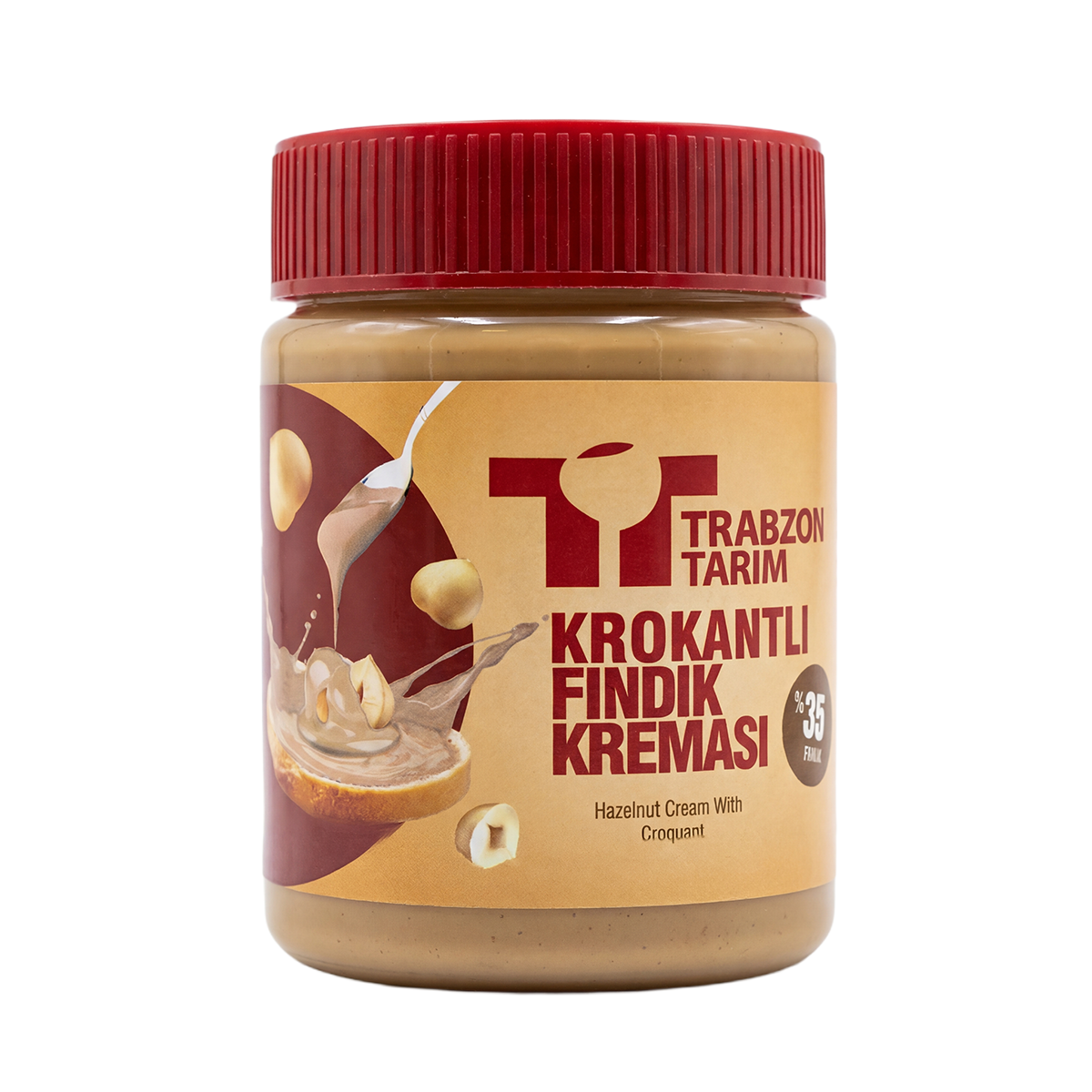 Trabzon Tarım Krokantlı Fındık Kreması (%35 Fındık)  320gr