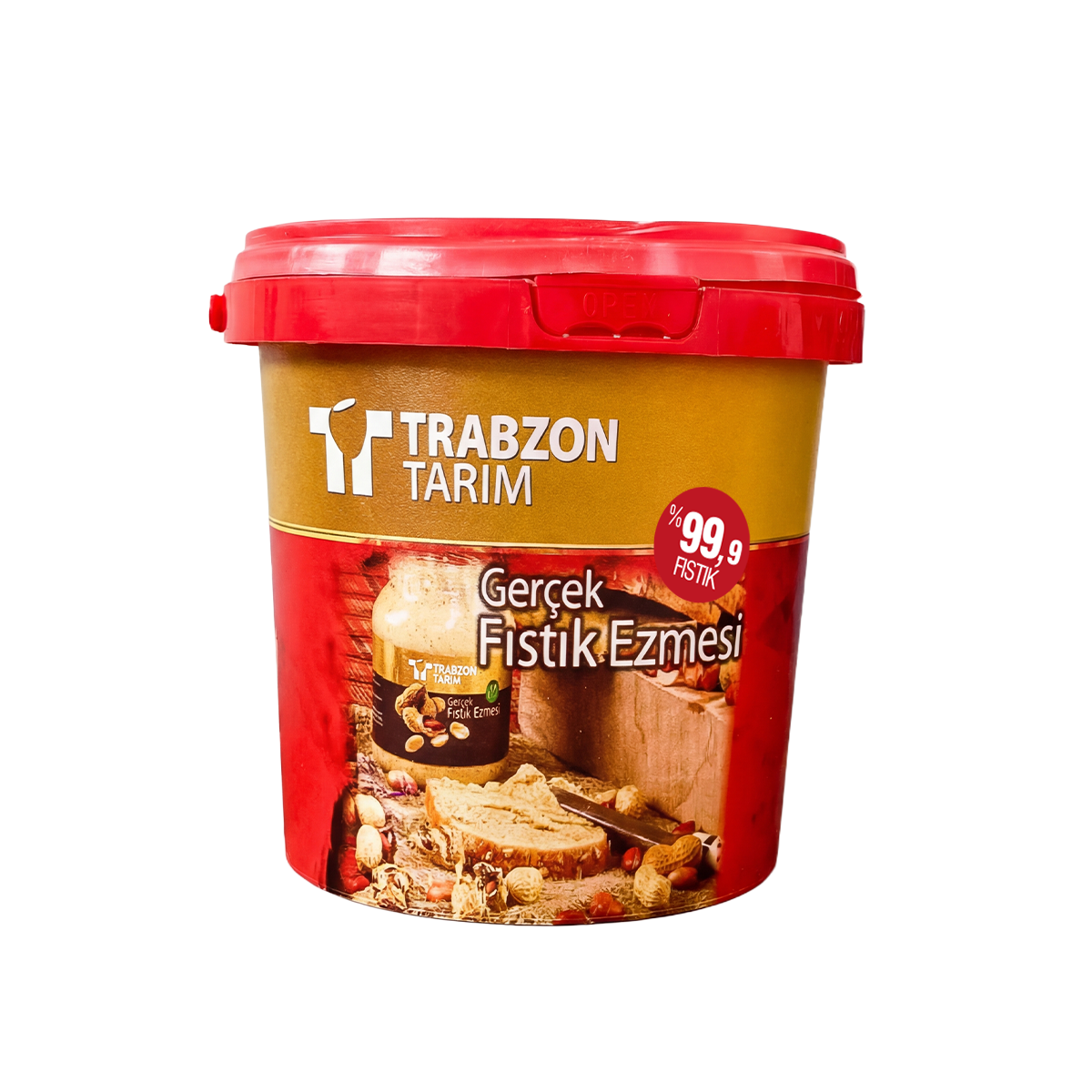 Trabzon Tarım Şekersiz %99.9 Fıstık Ezmesi (Parçacıklı) 1 KG