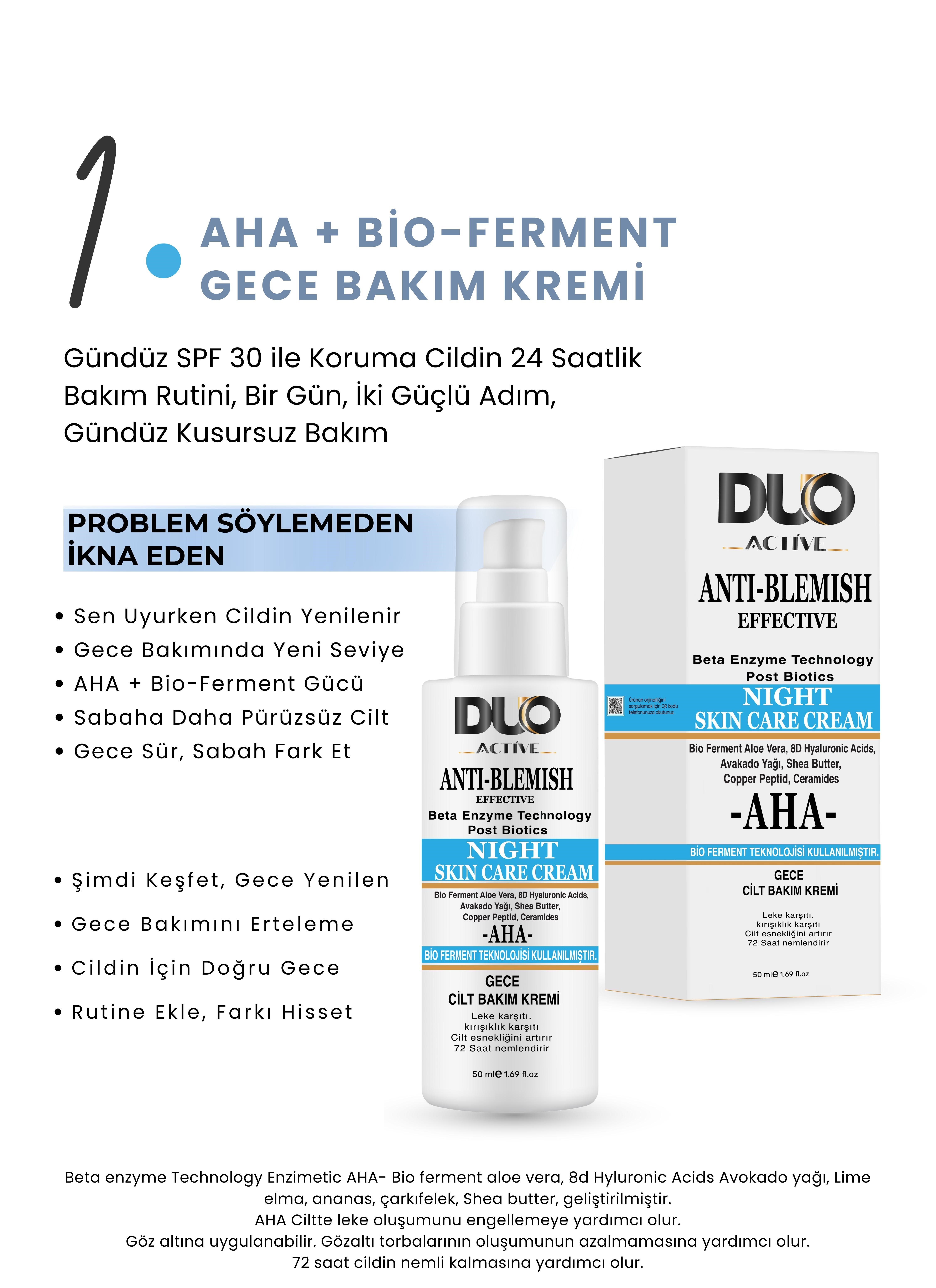 AHA + Bio-Ferment Gece Bakım Kremi