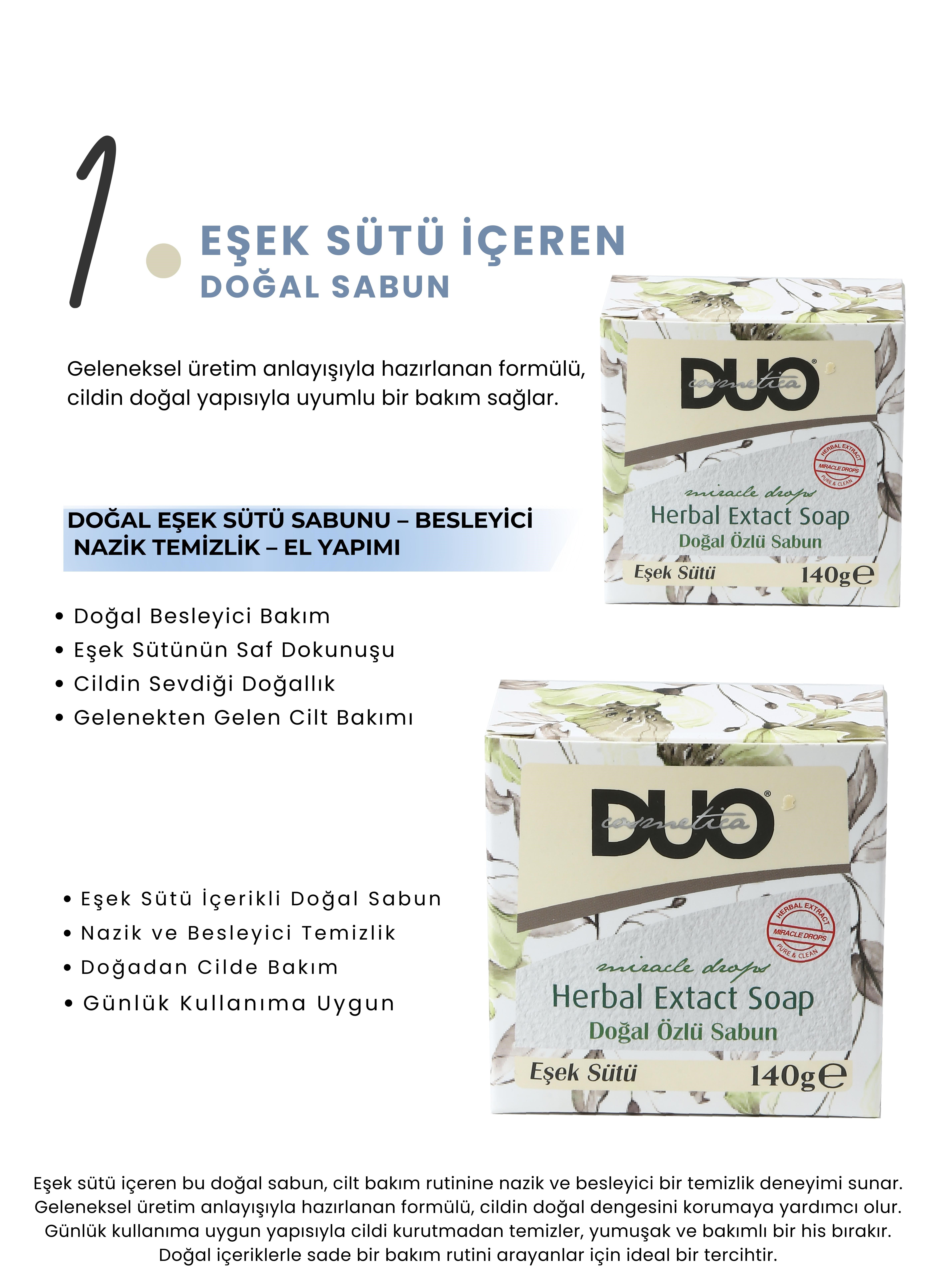 Eşek sütü içeren bu doğal sabun