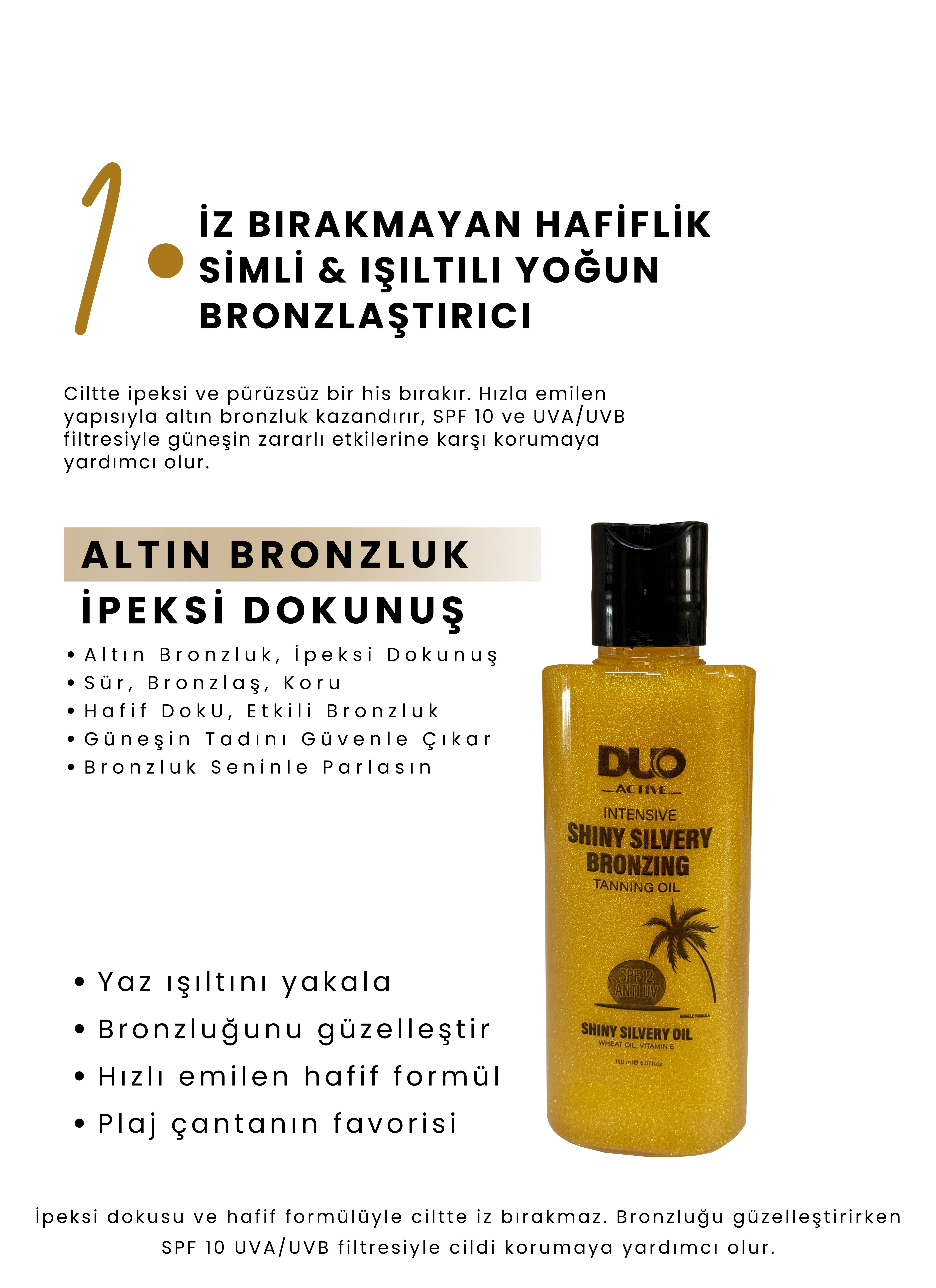 İz Bırakmayan Hafiflik Simli & Işıltılı Yoğun Bronzlaştırıcı