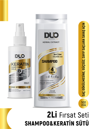 2Lİ Bakım Set Shampo + Keratin Bakım Sütü