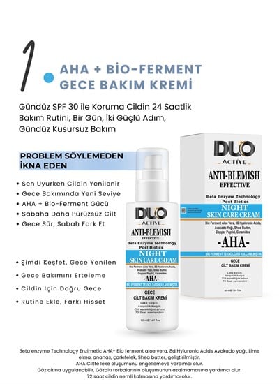 AHA + Bio-Ferment Gece Bakım Kremi