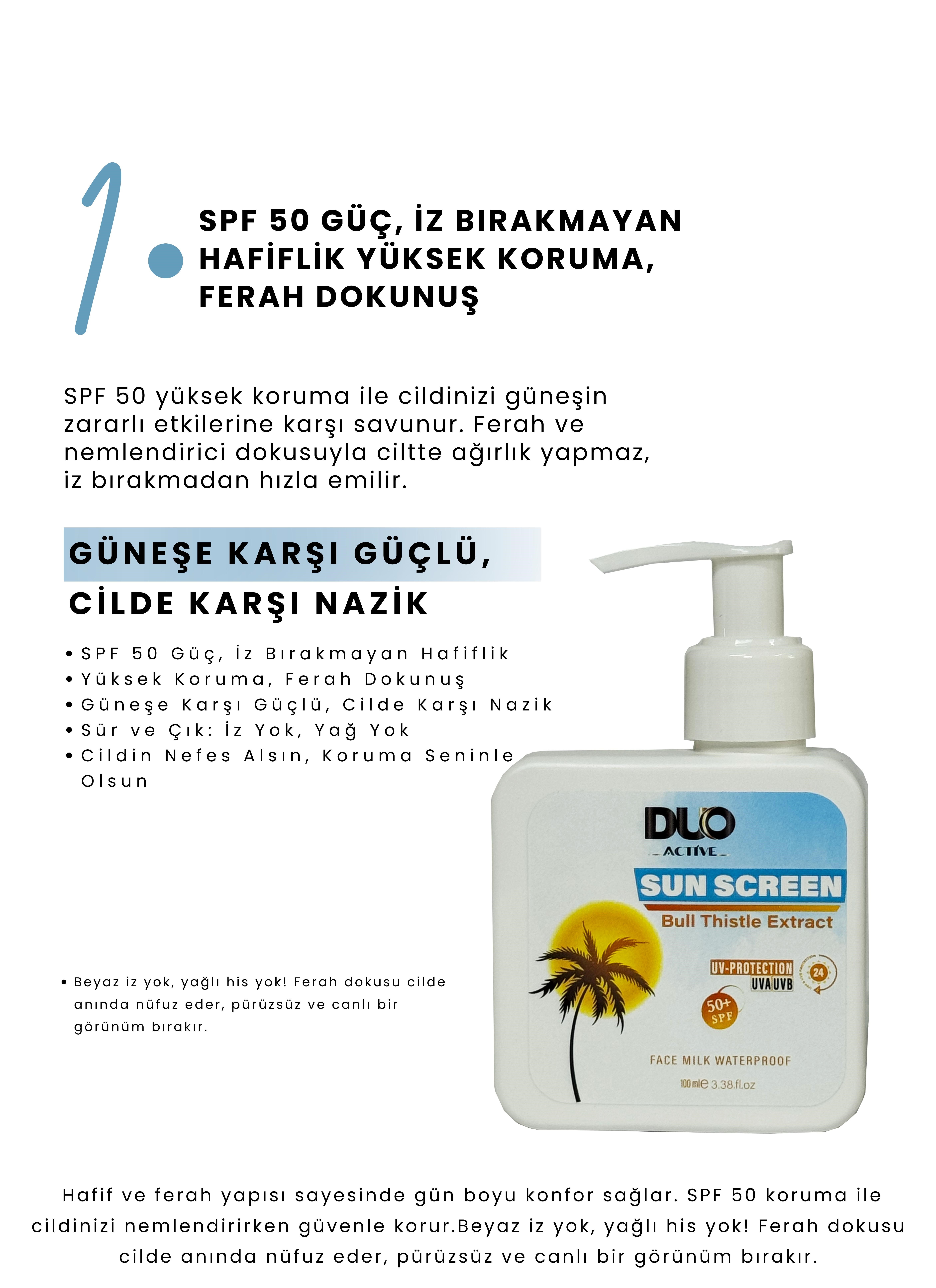 SPF 50 Güç, İz Bırakmayan Hafiflik Yüksek Koruma, Ferah Dokunuş