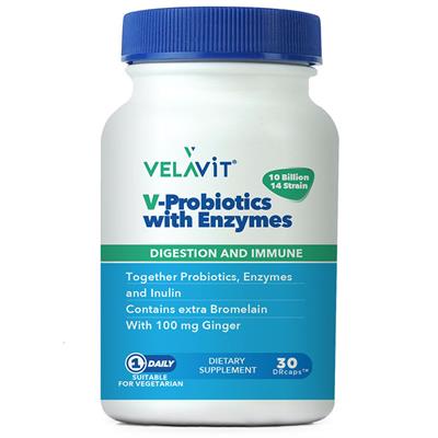 Velavit V-Probiotics With Enzymes 30 Tablet